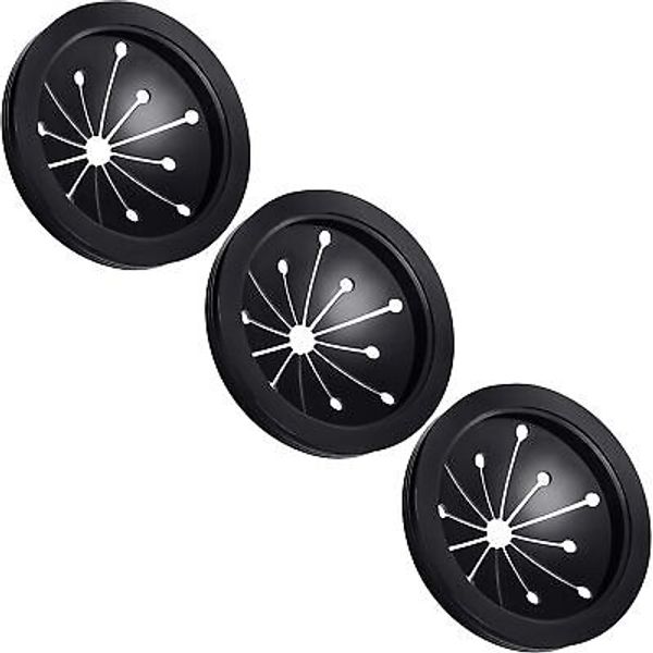 3 Pcs Garbage Disposal Splash Guards Sink Baffle 3, Black