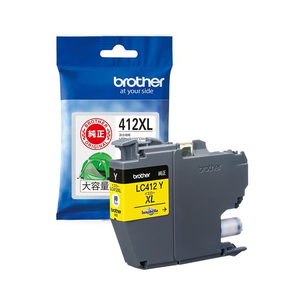 BROTHER (Genuine Brother Product) Ink Cartridge Yellow (High Capacity) LC412XLY Compatible Model Number: MFC-J7300CDW, MFC-J7100CDW and Other, Small