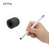 sourcing map 24pcs 6mm Stylus Pen Fine Tips Conductive Rubber Capacitive Touch Screen Pens Tip Soft Universal Replacement