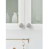 SORWDUERM 2 Pack Brushed Nickel Cabinet Knobs Satin Nickel Kitchen Solid Round Dresser Drawer Knobs Simple Cabinet Hardware for Cupboard Drawer Pulls Zinc Alloy