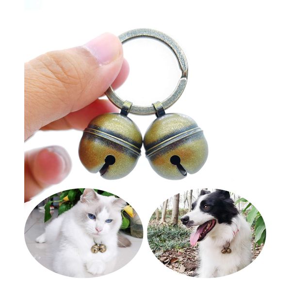 Dog Collar Bell - Cat Bells for Collar Loud, Save Birds and Wildlife Jingle Bell, Copper Charm…