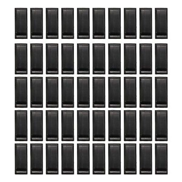 50pcs Adhesive Cable Clips 46 x 18 mm PA66 Nylon Cable Management Black