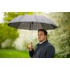 Fulton Dalston 2 Umbrella Charcoal Check Print, One size