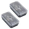 AB Tools Mini Front Marker Light for Trailer, Caravan White Clear Lamp PAIR TR146