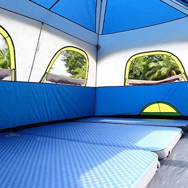 Portable Instant Tent 9 Person Family Camping Tent Waterproof and Windproof Pop-Up Tent with Top Rainfly Provide Mud Mat Advanced Venting Design OT QOMOTOP Tents Portable Instant Tent 9 Person Family Camping Tent Waterproof and Windproof Pop-Up Tent with Top Rainfly Provide Mud Mat Advanced Venting Design OT QOMOTOP Tents