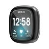 Compatible with Fitbit Sense 4/Versa 2 Screen Protector Case Soft Plated TPU All Around Scratch-Proof Screen Protector Cover Shockproof case for Fitbit Sense 2/Versa 4 (Black)