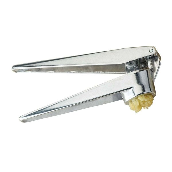 Aluminum No-Peel Garlic Press with Cleaning Tool, 6-25 in