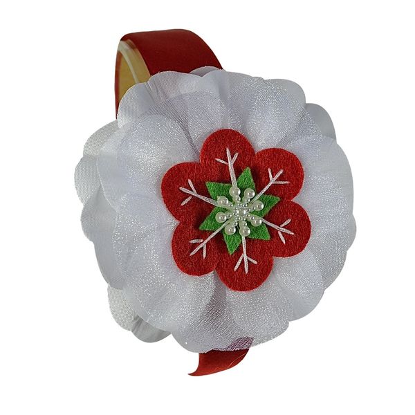 Snowflake Girls Holiday Headband (Red)