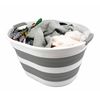Collpasible Laundry Basket (23L Collapsible Laundry Basket (White/Grey))
