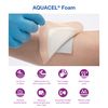 AQUACEL Foam 8"x7" Sacral Dressing with Silicone Gel Adhesive, Waterproof Wound Dressing, 420626, Box of 5