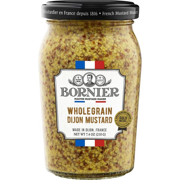 BORNIER Wholegrain Dijon Mustard, 7.4 Ounce