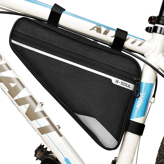 Frame Bag Bicycle Triangle Bag Cycle Bag (Black)