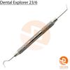 3Pcs Dental 23/6 Endodontic Explorer Probe Hollow Handle Tartar Remover Scraper