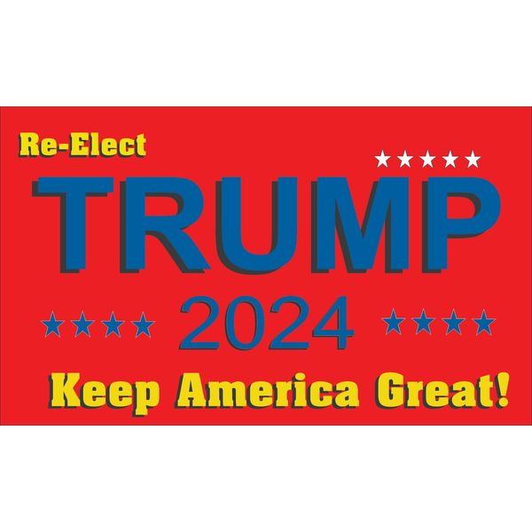 TRUMP 2024 RED 3X5 FLAG