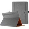 ProCase 9-10 Inch Universal Tablet Case 9" 9.7" 10.1" 3 Angle Adjustable Folio Case with Pen Storage Pocket for Documents and Cards Compatible with Android Tablet Stand, Touchscreen - Gray