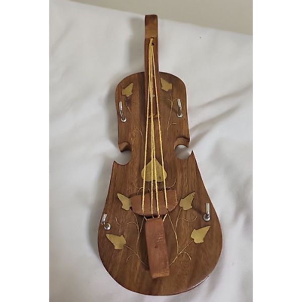 Bass Guitar Key Holder for Wall Decorative Wall Mount Wood