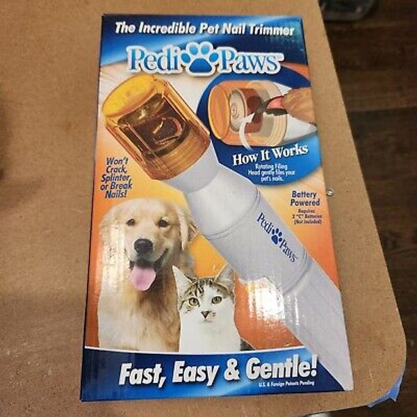 Pedi Paws Incredible Pet Nail Trimmer Battery Powered. with 12 replacement heads