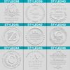Round Monogram Address Embosser - Personalized Round Embosser with 50 Seal Labels
