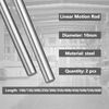 2Pcs 10mm x 600mm Linear Rail Rod Shaft Case Hardened Chrome Linear Motion Guide for 3D Printer