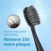 Replacement Toothbrush Heads for Burst Sonic Toothbrush with Dust Cover Caps, Soft Charcoal Bristles for Deep Clean, Black, Pack of 5