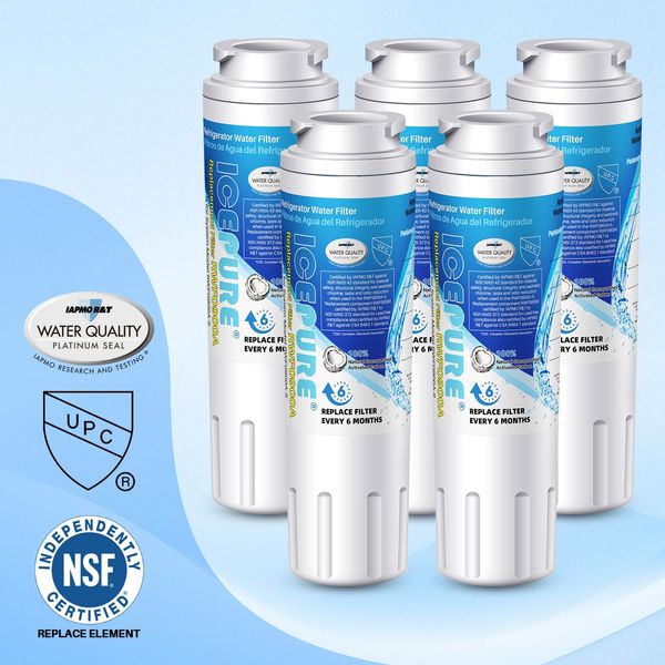 ICEPURE UKF8001 Refrigerator Water Filter Replacement for UKF8001, 469006, 4PACK