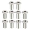 sourcing map M10x21mm Hex Socket Head Insert Nut Screw Post Sleeve Nut for Furniture 10pcs