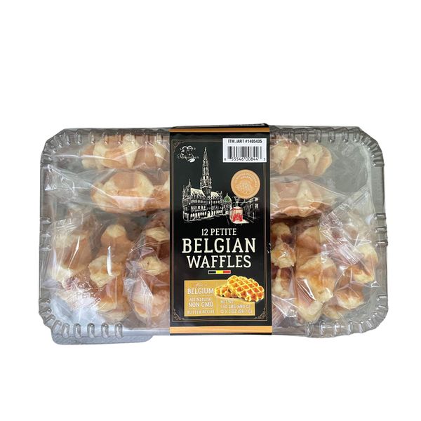 Le Chic Patissier 12 Petite Belgian Waffles Individaully Wrapped, All Natural Non GMO, Made in Gelgium