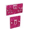 the grafix studio Pink Sequin Light Switch & Double Socket Sticker Vinyl/Skin cover
