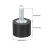 sourcing map M5 Thread Rubber Mounts, Vibration Isolators, Cylindrical Shock Absorber with Studs 20 x 15mm 4pcs