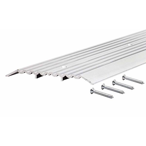 M-D Building Products 11619 M-D Heavy Duty Fluted Saddle Threshold, 36 in L X 6 in W X 1/2 in H, Aluminum, quot x 6&quot x quot, Unfinished