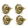 4 Handmade Viking Compass Brass Knobs Viking Decor Brass Cabinet Knobs Bedroom Cupboard Door, Weathered Drawer Knobs Ideal for Any Home, Kitchen or Office | Hardware for Kitchen Cabinet Knobs