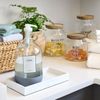 64 Fluid Oz.Laundry Detergent Dispenser Glass Reusable Versatile Clear Bathroom