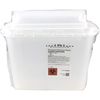 BD 5.4 Quart Translucent White Horizontal Entry Sharps Container