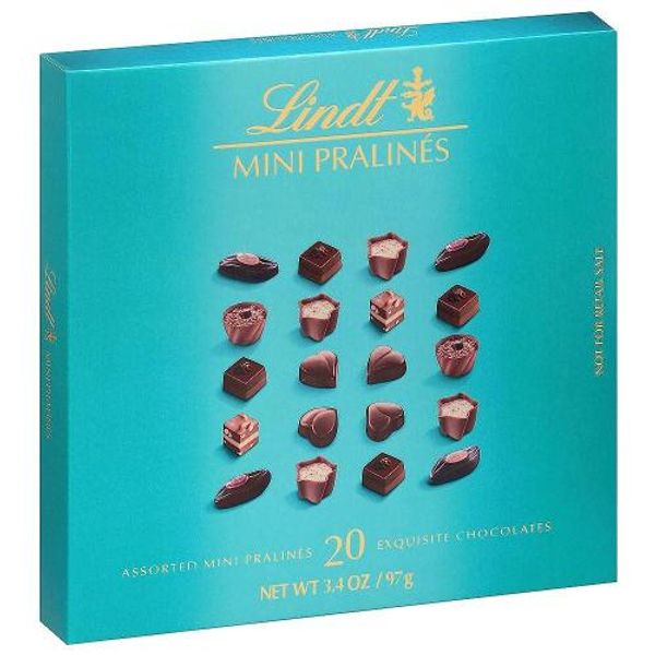 Lindt Mini Pralines 3.4 oz (96.4 g) box of assorted chocolates with premium filling