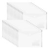 Plastic Envelopes Wallets, MerryNine 24 Pack A4 Clear Document Folder with Label Pocket, for School Home Work Office Organization