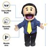 14" George, Peach Dad/Businessman, Hand Puppet