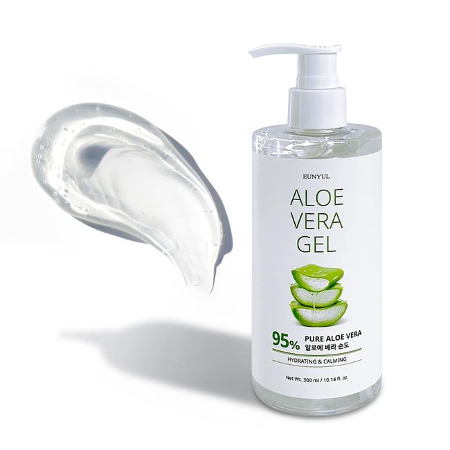 EUNYUL Aloe Vera Soothing Gel 95% 10. 14 fl. oz. / 300ml Korean Skin Care, Soothing/Moisturizing, Aloe Vera Skin Care/Body Care, After Sunburn Soothing Gel