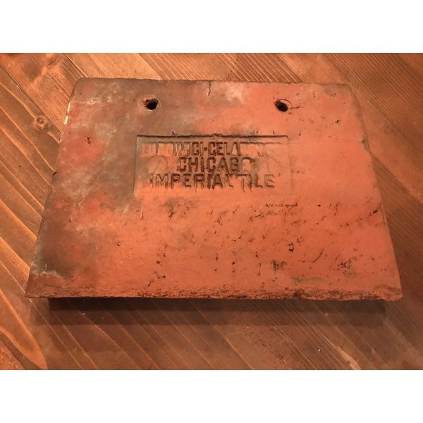 Side Cap Flat Tile 1, Ludowici Flat Roof Tile, Used Red Terracotta Tile