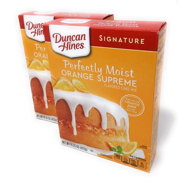 Duncan Hines Signature Orange Supreme Cake Mix 15.25oz (pack of 2)