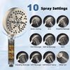 Filter Rain Shower Head, 10” High Pressure Rainfall Shower Head with Handheld Sp