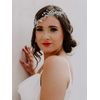 SWEETV Crystal Bridal Headpieces for Brides Silver Wedding Hair Accessories Bride Headband Pearl Hair Vine Rhinestone Hair Pieces for Women