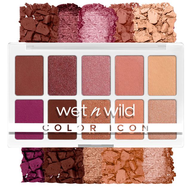 Eyeshadow By Wet n Wild Color Icon 10-Pan Eye Makeup Palette, Pink Heart And Sol, Long Lasting, Shimmer, Metallic, Glittery, Matte, Rich Smooth Pigment, Cruelty Free