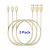 3X 6Ft Lightning Cable MFi Certified USB Charge/Sync Cord for iPhone iPad Gold