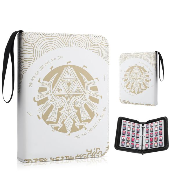 HYPERCASE 300 Pocket Binder Holder for Amibo, Theme of Zelda Card Collection Book with Waterproof Card Sleeves Binder Sheets for Game Card, Mini Card & SD Memory Card with Tears of the Kingdom Pattern