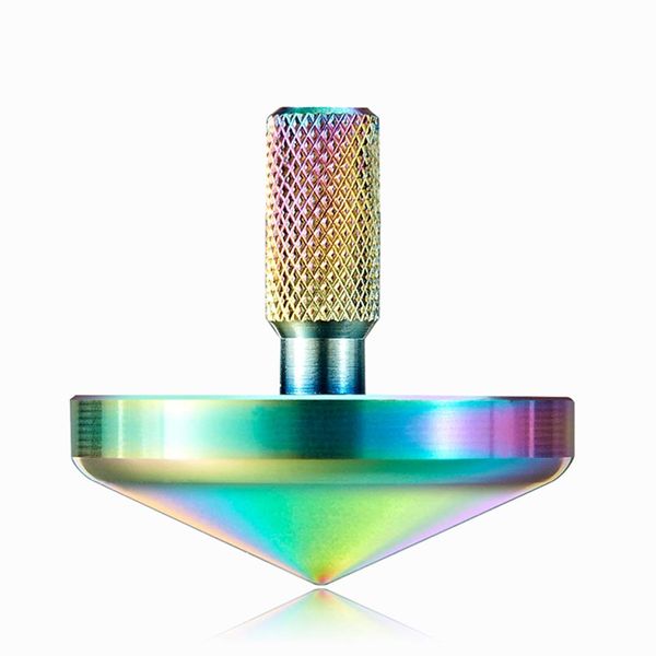 Colorful Metal Spinning Top Stainless Steel Precision Gyroscope Anti-Gravity Spinner Top Perfect Balance Desktop Toy, Unique Gift for Men/Adults