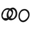uxcell Hair Elastics, Ring Bands, Elastic Bands, Hair Ties, Ponytail, Elastic, Thick, Black, Set of 3, Rubber, No Stone