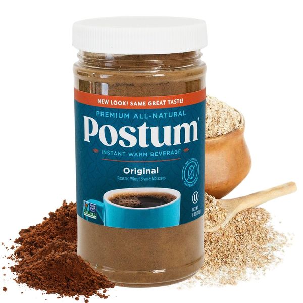 Postum Original Coffee Substitute Caffeine Free Delight with Roasted Wheat Bran & Molasses (8oz) | Natural, Non-GMO & Healthy Coffee Alternative Caffeine Free