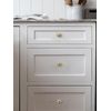 ZAUYX 10 Pack Brushed Brass Oval Cabinet Knobs: Solid Satin Brass Drawer Knobs for Dresser Drawers