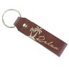 Engraved Leather Keyring, Relax