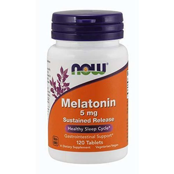 NOW Supplements, Melatonin 5 mg, Sustained Release, Formulated for a 4-Hour